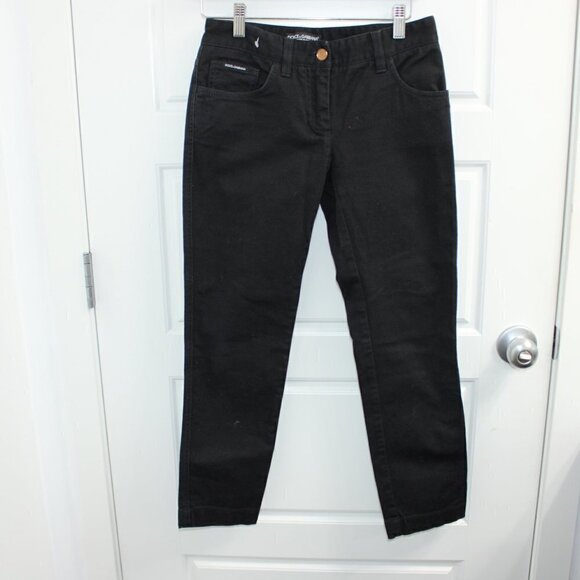 Dolce & Gabbana Low Rise Skinny Ankle Black Authentic Size 38 - Picture 1 of 11